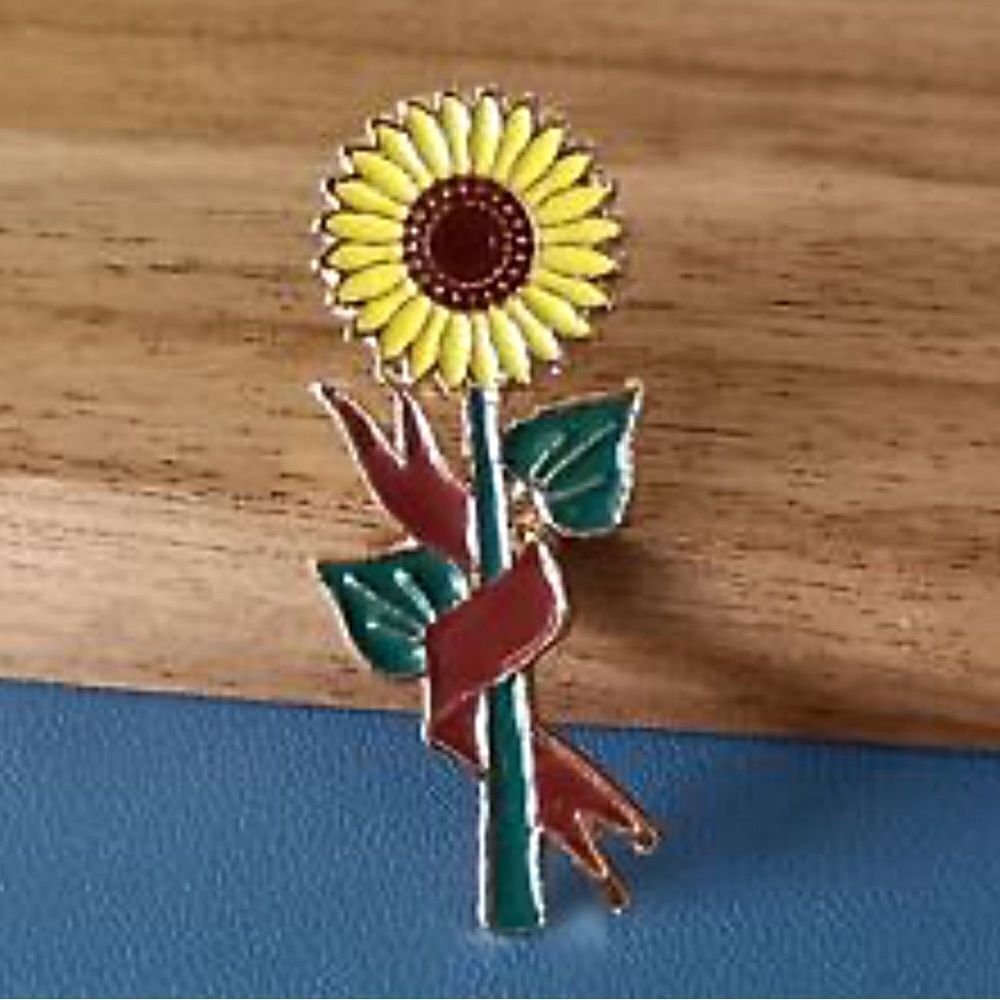 3/20 Sunflower Flower Enamel Pin
